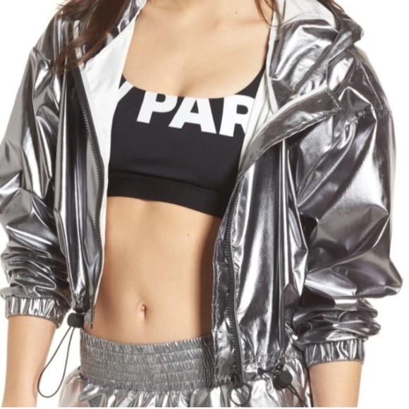 Ivy Park Metallic Crop Jacket, Small - Picture 1 of 14